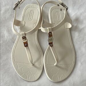 Coach Women's Cream Sandals